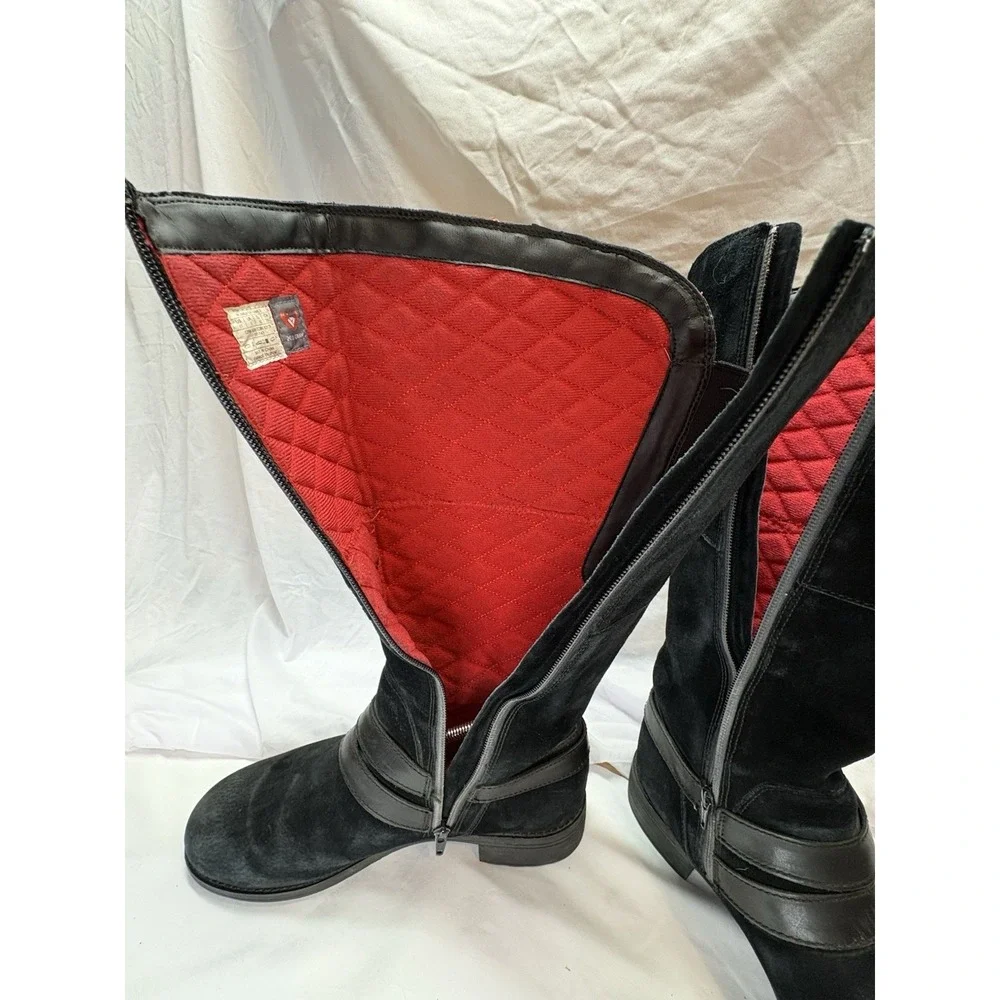 The North Face Women's Bridgeton Tall Black Suede Boots Size US 11 EU 42‎